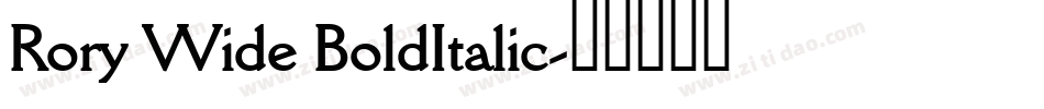 Rory Wide BoldItalic字体转换